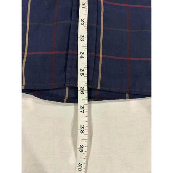 London Fog Men's Blue Plaid Button Down Shirt Long Sleeve Classic Fit Size L - Picture 7 of 11